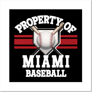 Proud Name Miami Graphic Property Vintage Baseball Posters and Art